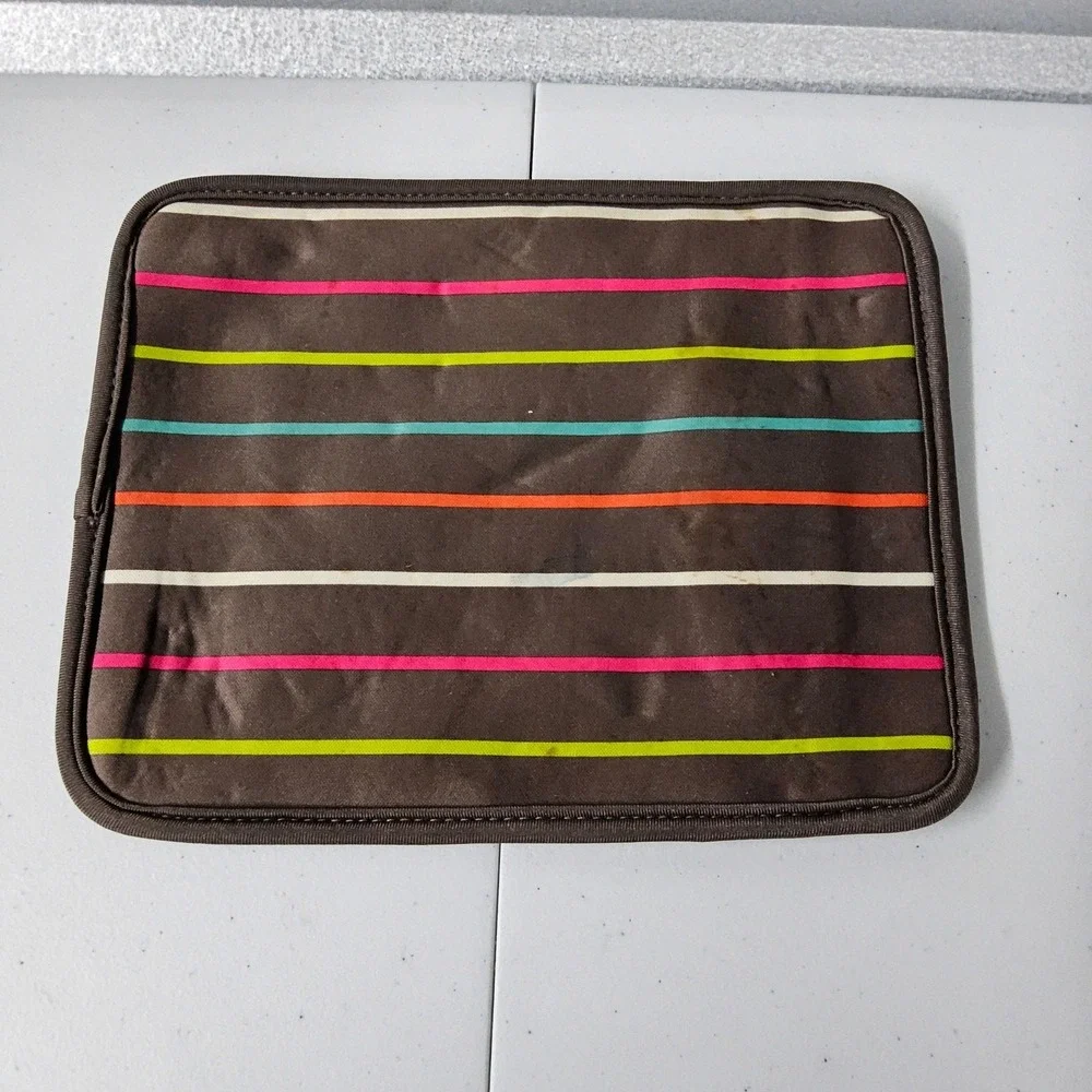 Studio C Tablet Sleeve 10.5‎ Brown Multi Color Striped Neoprene MF:21286
